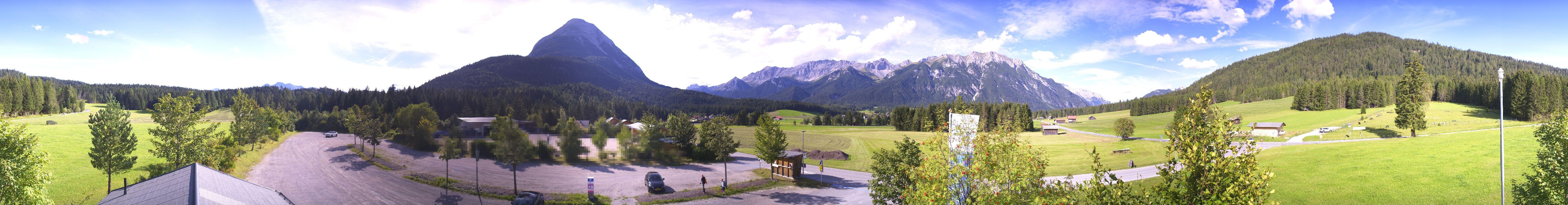 Archiv Foto Webcam Leutasch Moos - Rödlach Parkplatz