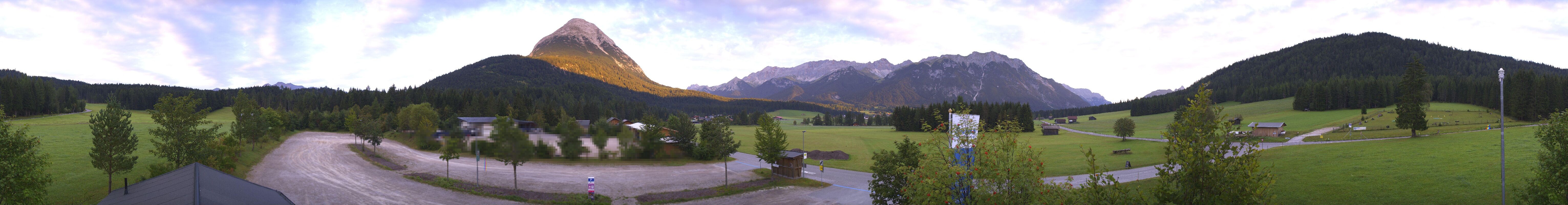 Archiv Foto Webcam Leutasch Moos - Rödlach Parkplatz