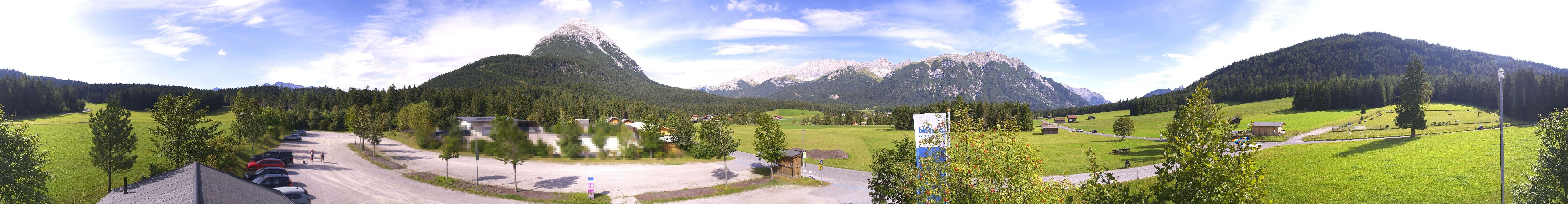 Archiv Foto Webcam Leutasch Moos - Rödlach Parkplatz
