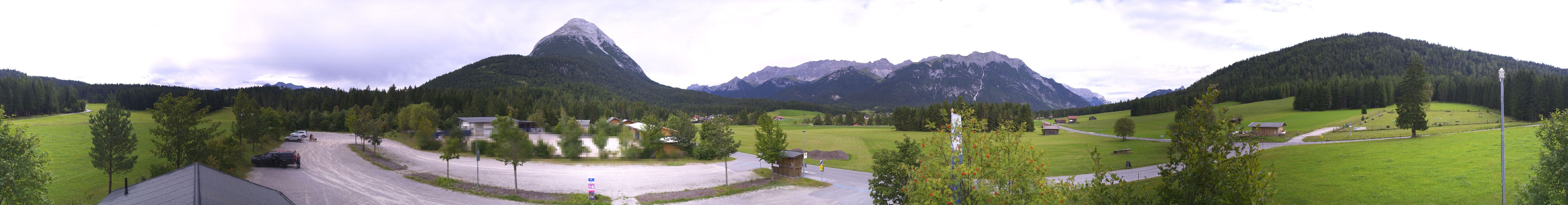 Archiv Foto Webcam Leutasch Moos - Rödlach Parkplatz