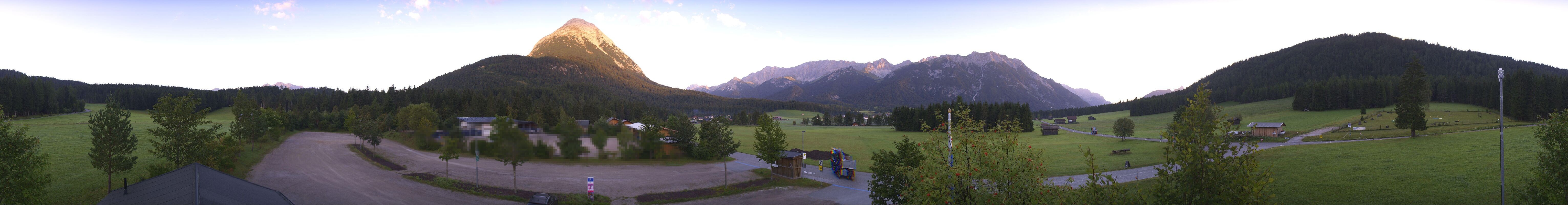Archiv Foto Webcam Leutasch Moos - Rödlach Parkplatz