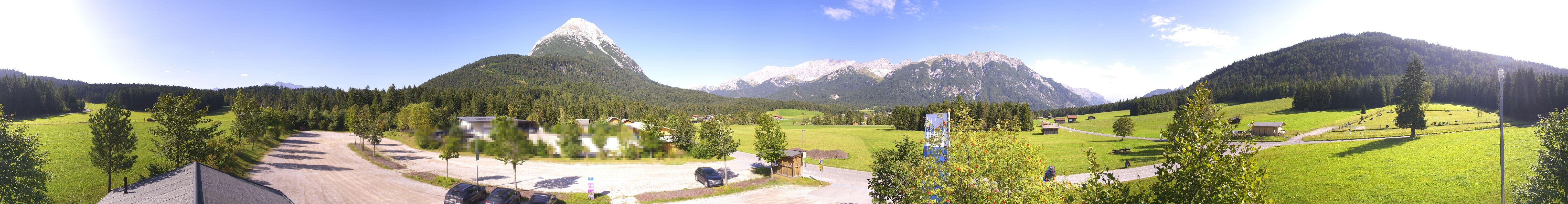 Archiv Foto Webcam Leutasch Moos - Rödlach Parkplatz