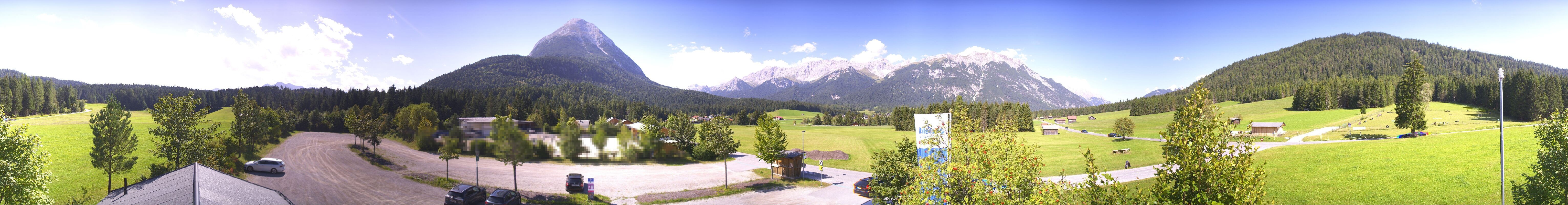 Archiv Foto Webcam Leutasch Moos - Rödlach Parkplatz