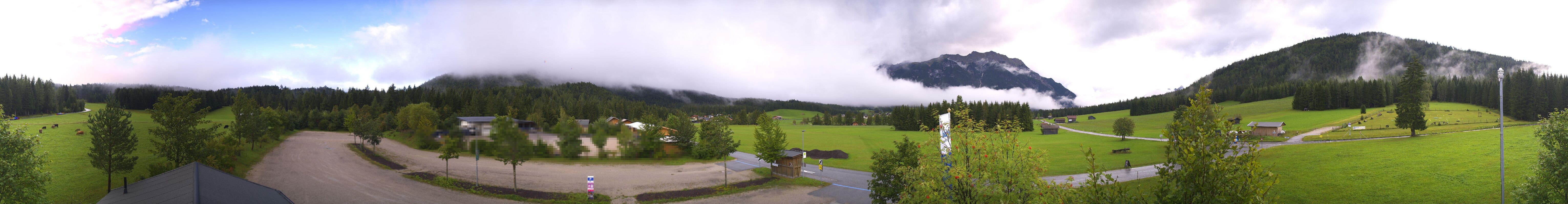 Archiv Foto Webcam Leutasch Moos - Rödlach Parkplatz