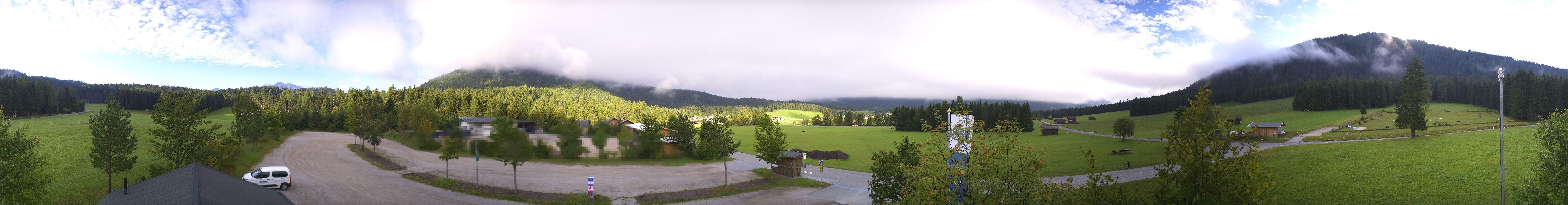 Archiv Foto Webcam Leutasch Moos - Rödlach Parkplatz