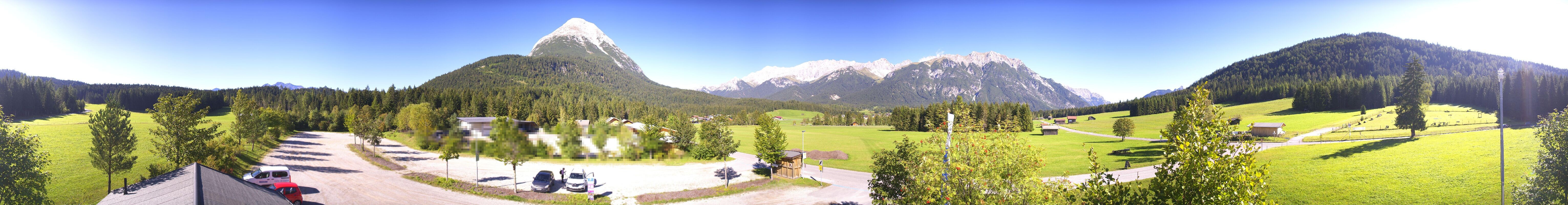Archiv Foto Webcam Leutasch Moos - Rödlach Parkplatz
