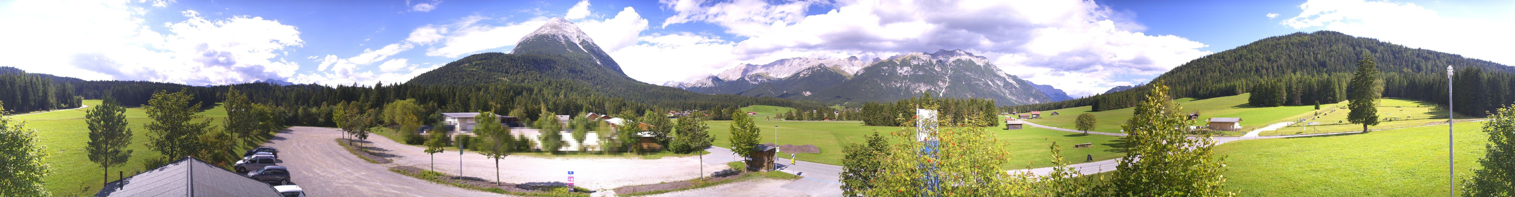 Archiv Foto Webcam Leutasch Moos - Rödlach Parkplatz