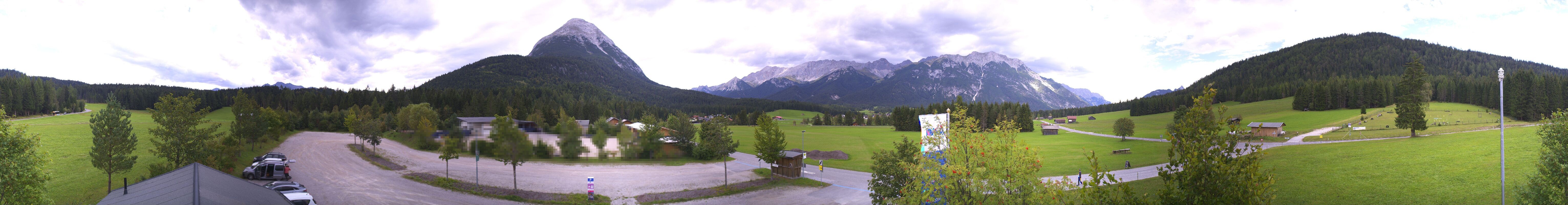 Archiv Foto Webcam Leutasch Moos - Rödlach Parkplatz