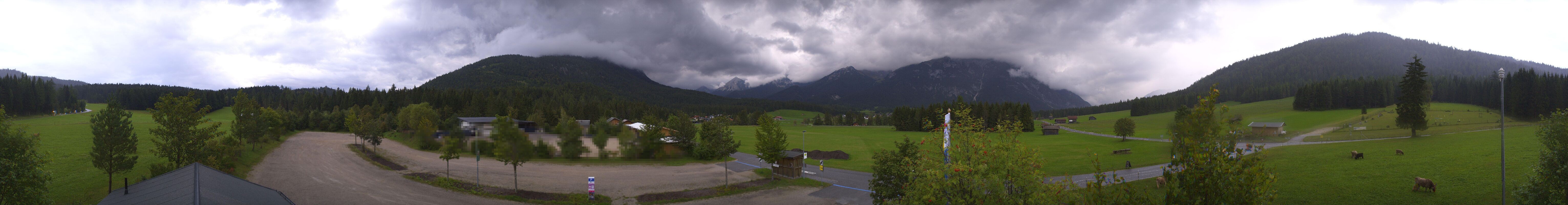 Archiv Foto Webcam Leutasch Moos - Rödlach Parkplatz