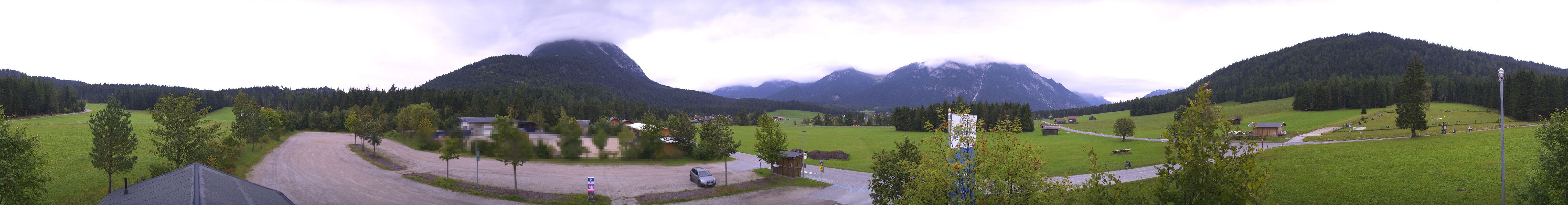 Archiv Foto Webcam Leutasch Moos - Rödlach Parkplatz