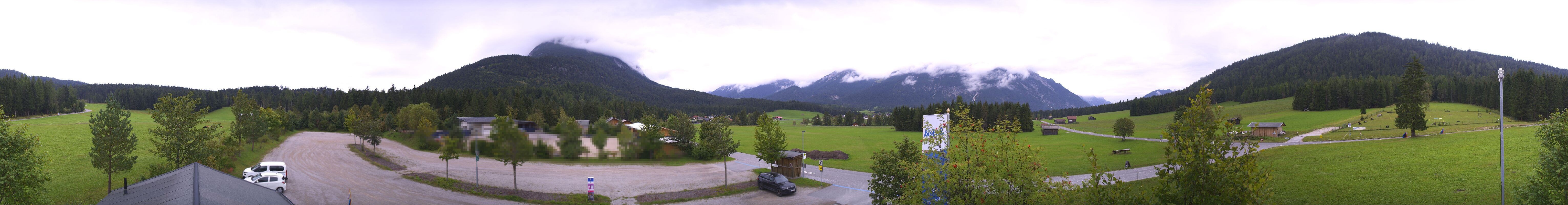 Archiv Foto Webcam Leutasch Moos - Rödlach Parkplatz