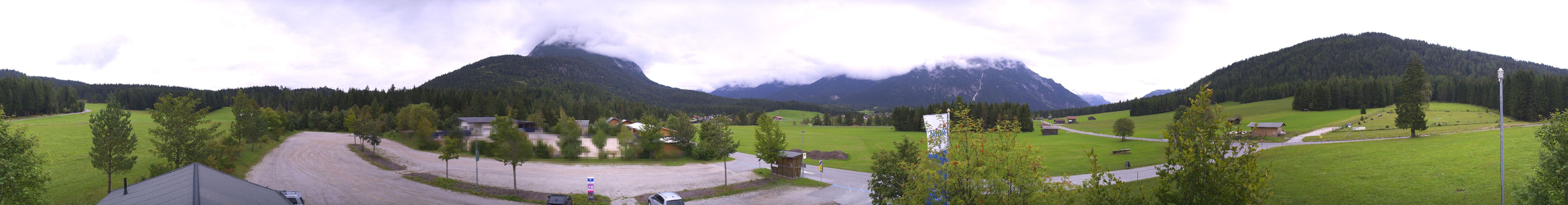 Archiv Foto Webcam Leutasch Moos - Rödlach Parkplatz