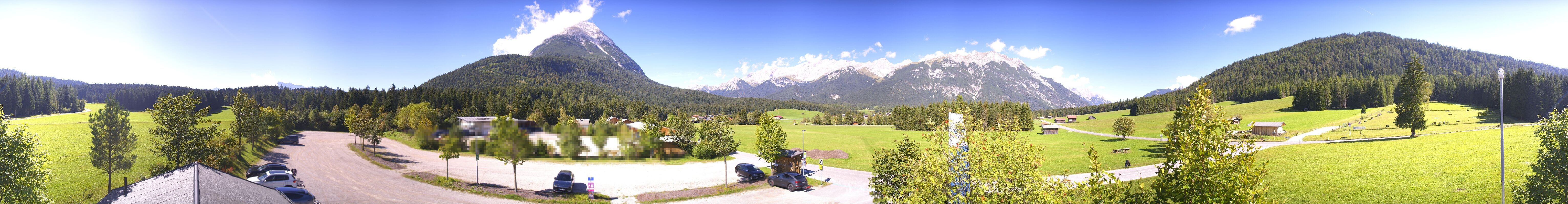 Archiv Foto Webcam Leutasch Moos - Rödlach Parkplatz