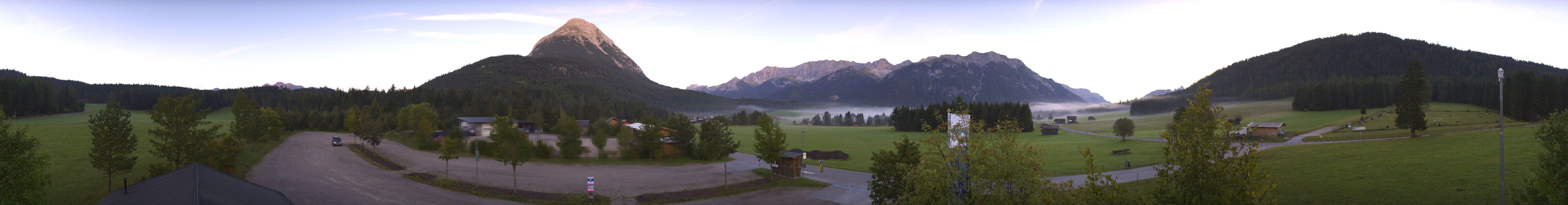 Archiv Foto Webcam Leutasch Moos - Rödlach Parkplatz