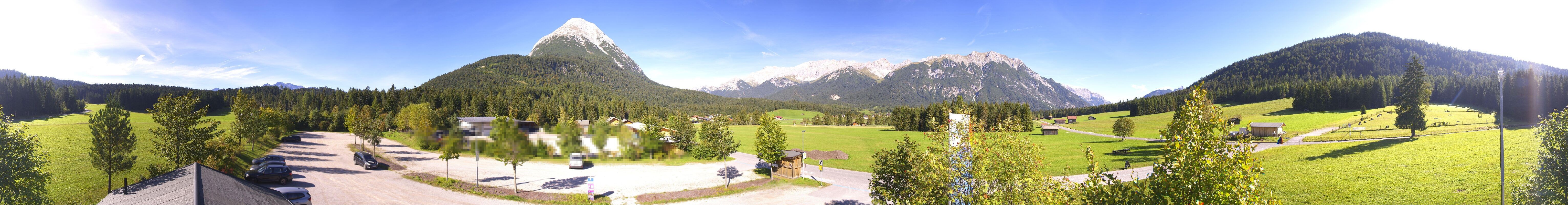 Archiv Foto Webcam Leutasch Moos - Rödlach Parkplatz