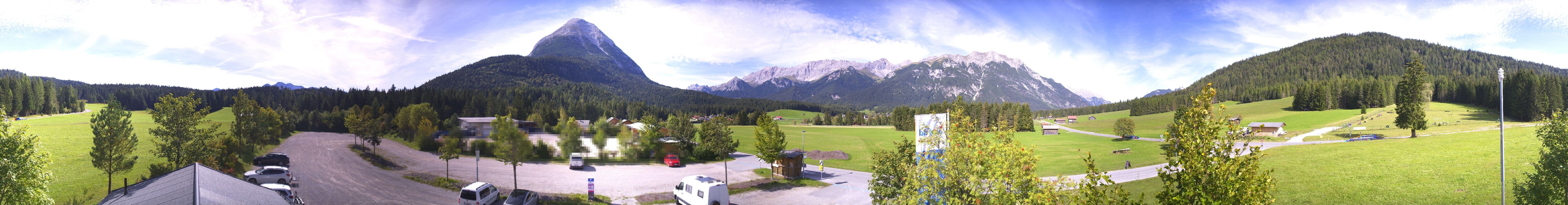 Archiv Foto Webcam Leutasch Moos - Rödlach Parkplatz
