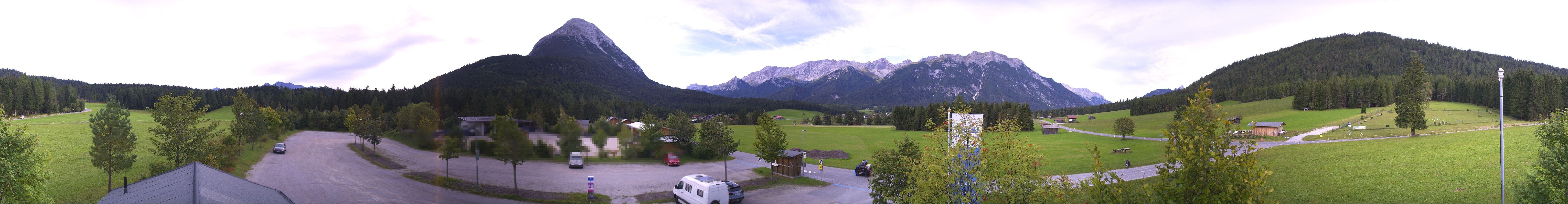 Archiv Foto Webcam Leutasch Moos - Rödlach Parkplatz