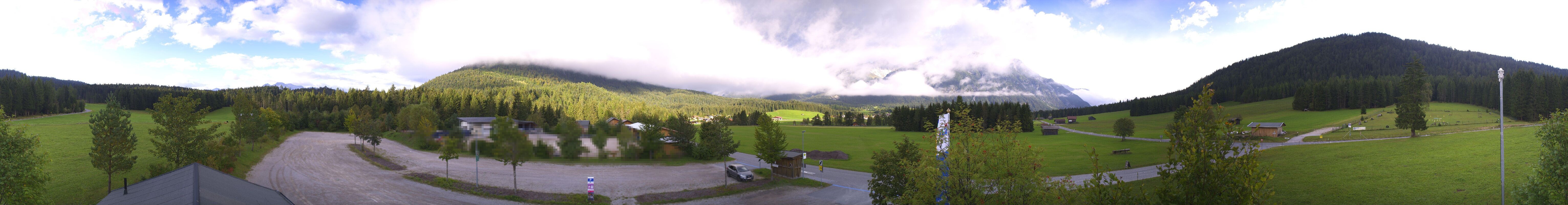 Archiv Foto Webcam Leutasch Moos - Rödlach Parkplatz
