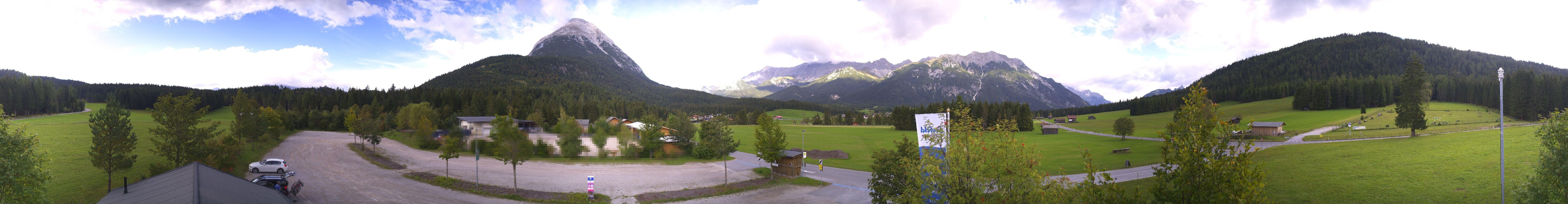 Archiv Foto Webcam Leutasch Moos - Rödlach Parkplatz