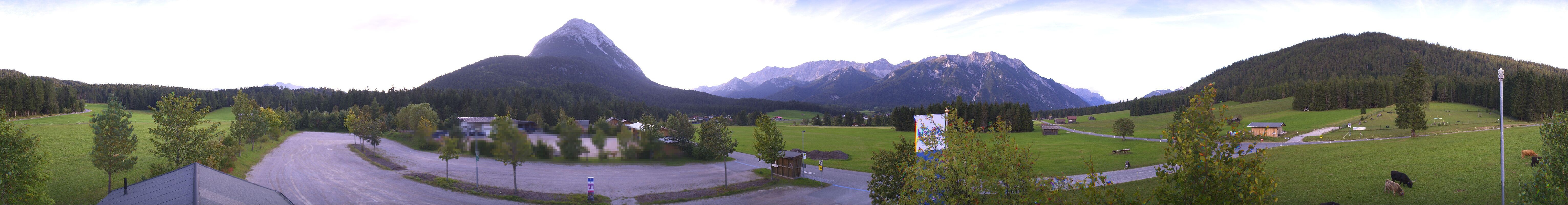 Archived image Webcam Leutasch Moos - Rödlach Parking