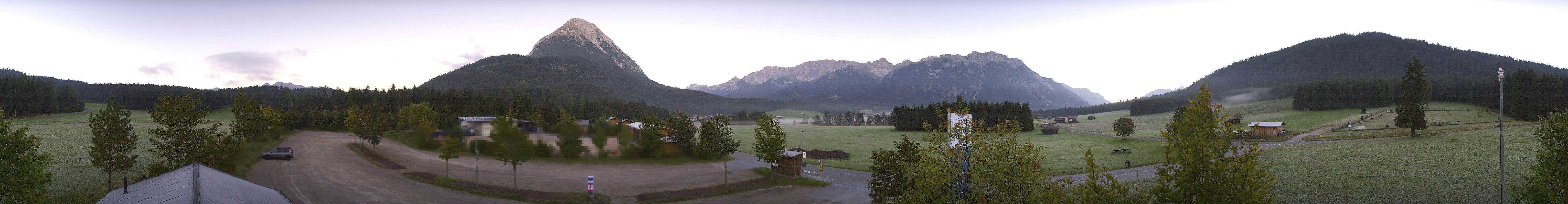 Archiv Foto Webcam Leutasch Moos - Rödlach Parkplatz