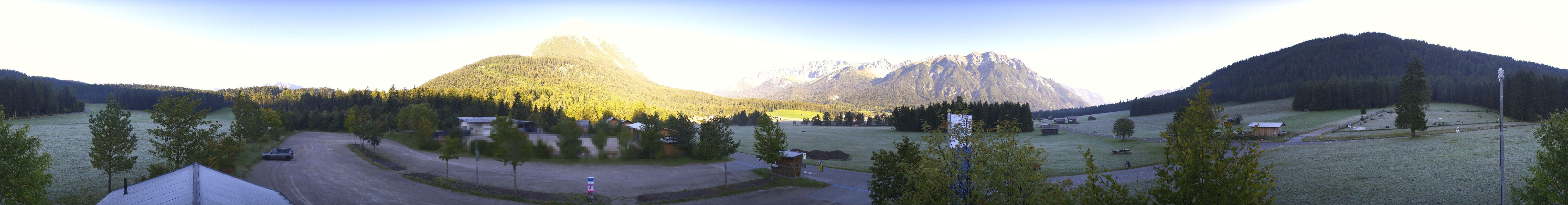 Archiv Foto Webcam Leutasch Moos - Rödlach Parkplatz