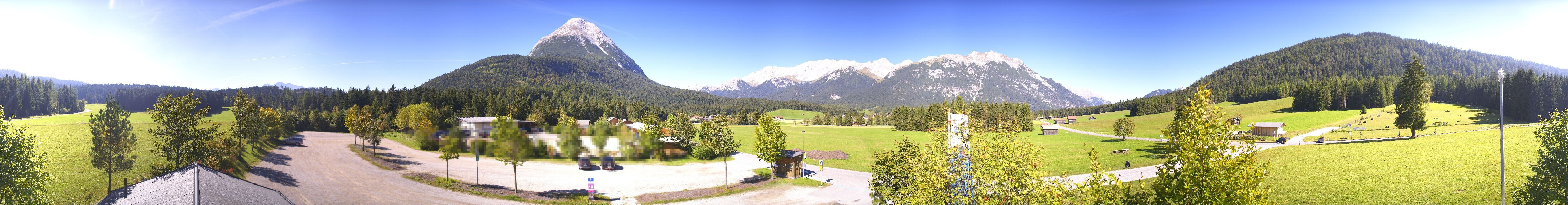 Archiv Foto Webcam Leutasch Moos - Rödlach Parkplatz