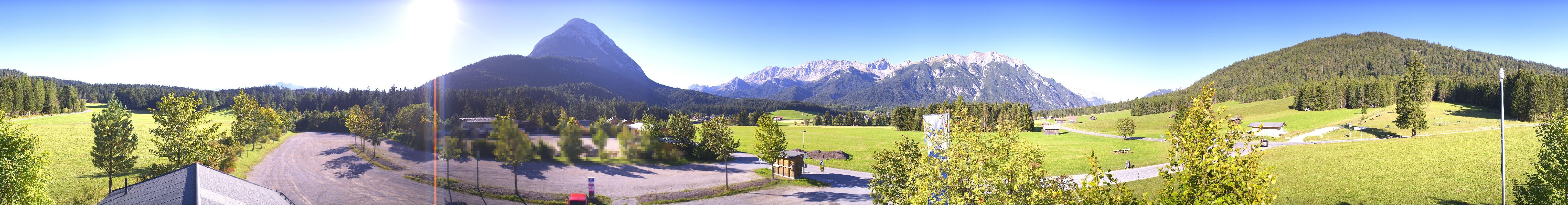 Archiv Foto Webcam Leutasch Moos - Rödlach Parkplatz