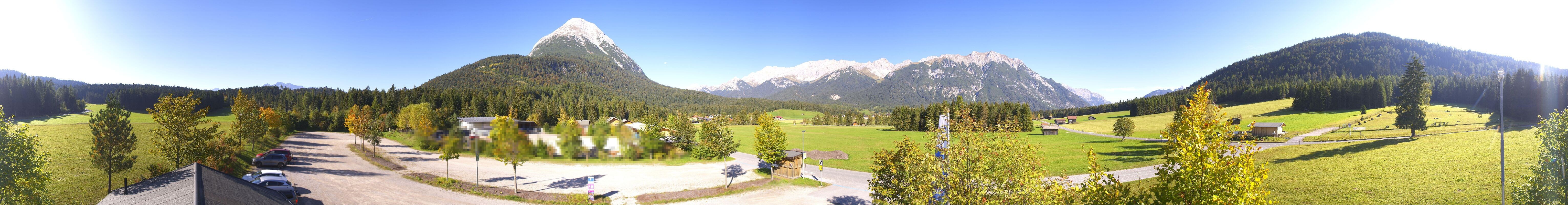 Archiv Foto Webcam Leutasch Moos - Rödlach Parkplatz