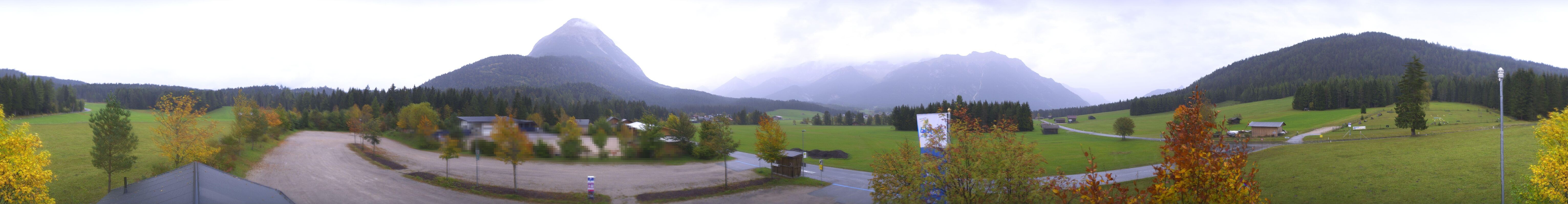 Archiv Foto Webcam Leutasch Moos - Rödlach Parkplatz