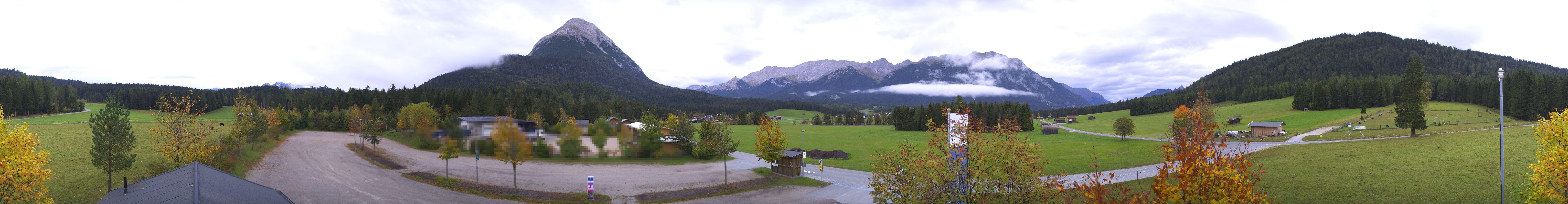 Archiv Foto Webcam Leutasch Moos - Rödlach Parkplatz