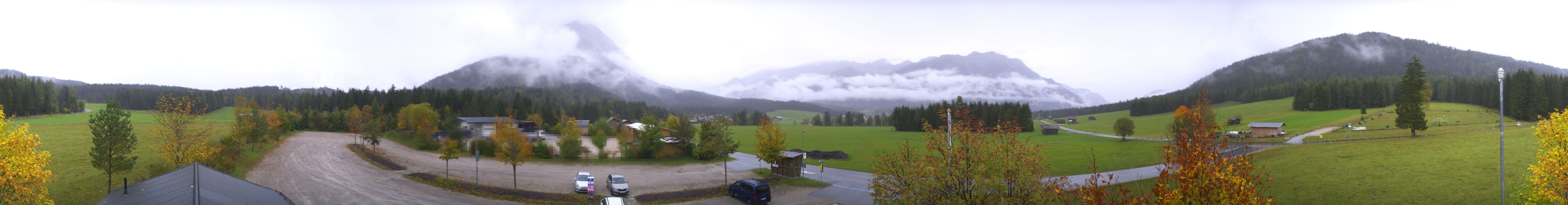 Archiv Foto Webcam Leutasch Moos - Rödlach Parkplatz