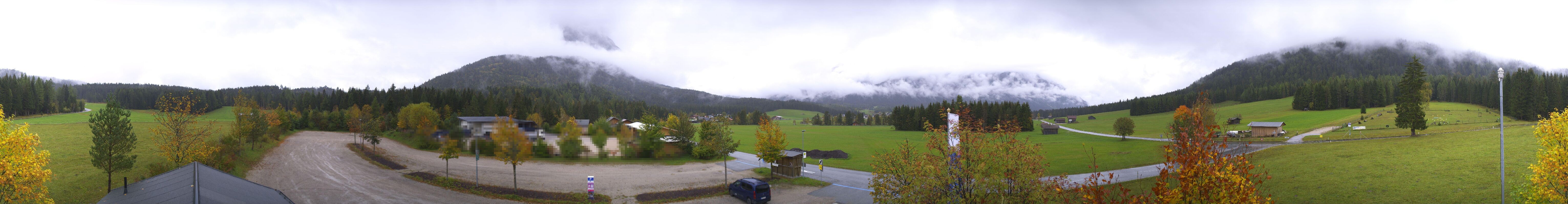 Archiv Foto Webcam Leutasch Moos - Rödlach Parkplatz