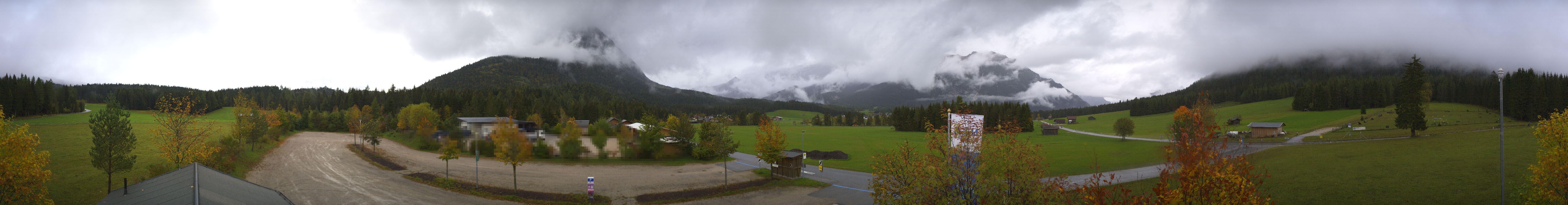 Archiv Foto Webcam Leutasch Moos - Rödlach Parkplatz