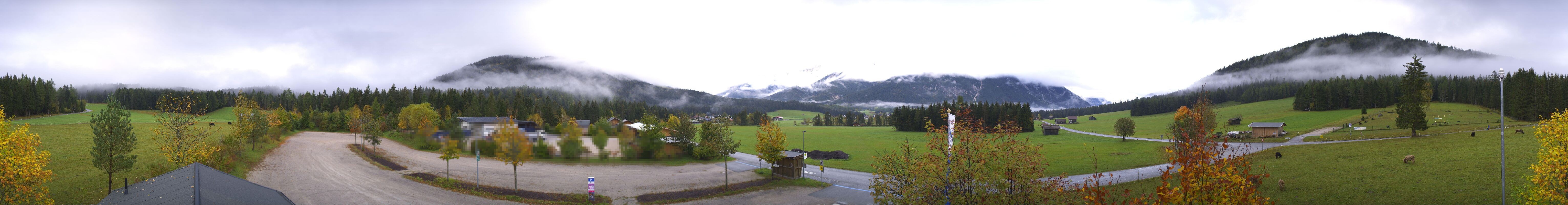 Archiv Foto Webcam Leutasch Moos - Rödlach Parkplatz
