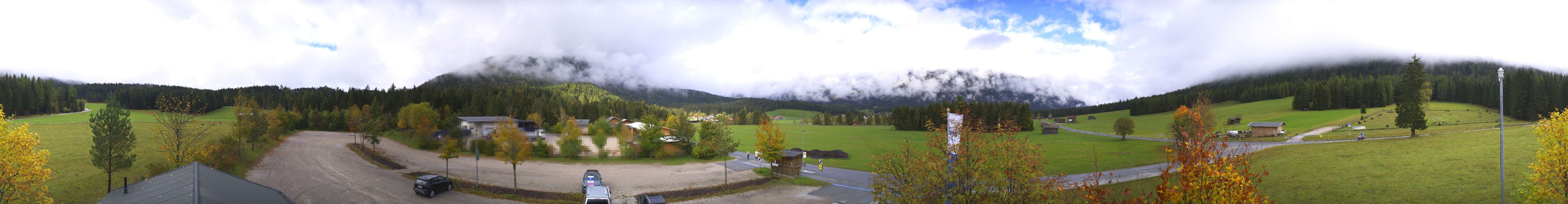 Archiv Foto Webcam Leutasch Moos - Rödlach Parkplatz