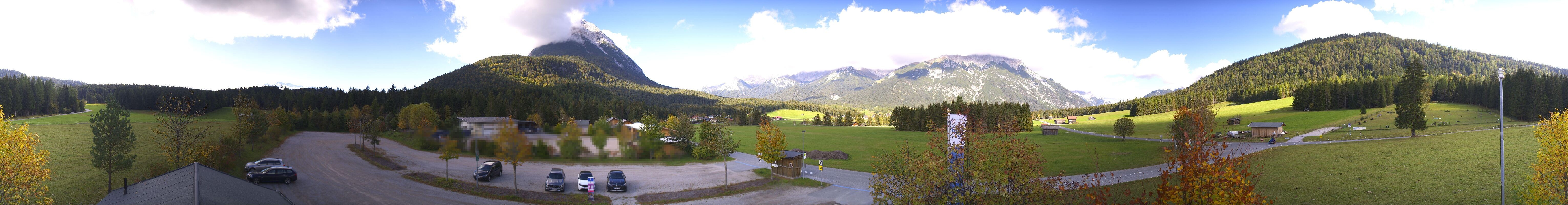 Archived image Webcam Leutasch Moos - Rödlach Parking