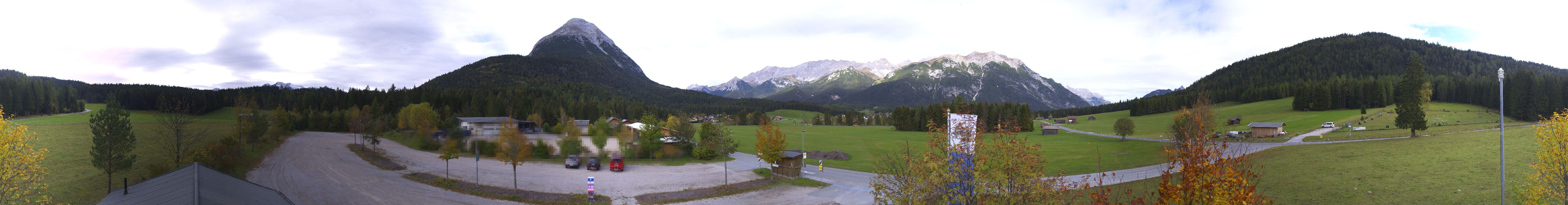 Archiv Foto Webcam Leutasch Moos - Rödlach Parkplatz