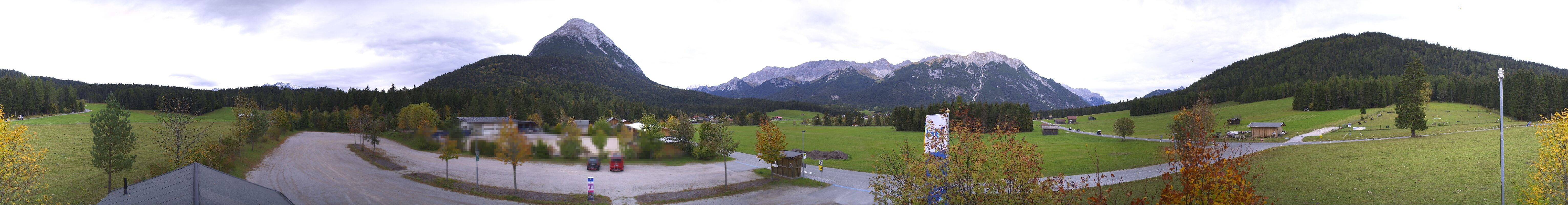 Archiv Foto Webcam Leutasch Moos - Rödlach Parkplatz