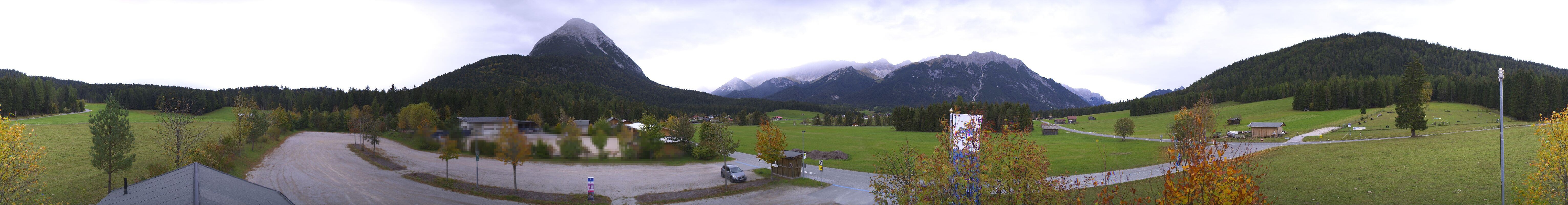 Archiv Foto Webcam Leutasch Moos - Rödlach Parkplatz