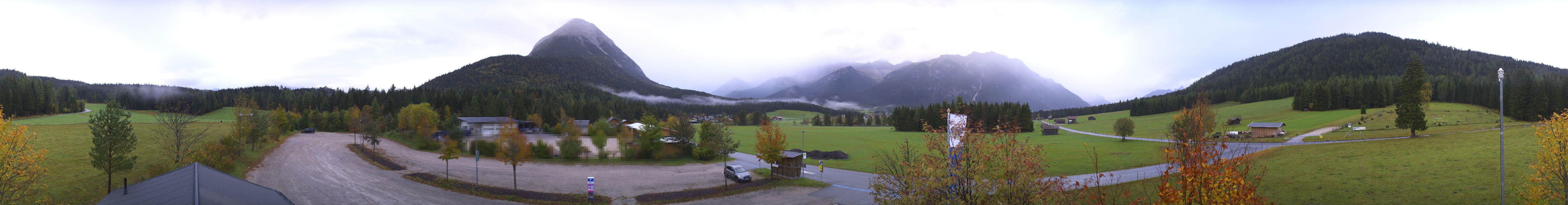 Archiv Foto Webcam Leutasch Moos - Rödlach Parkplatz
