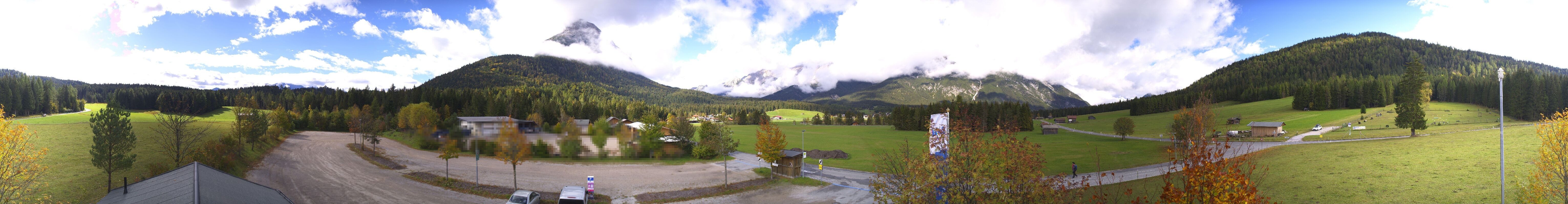 Archived image Webcam Leutasch Moos - Rödlach Parking