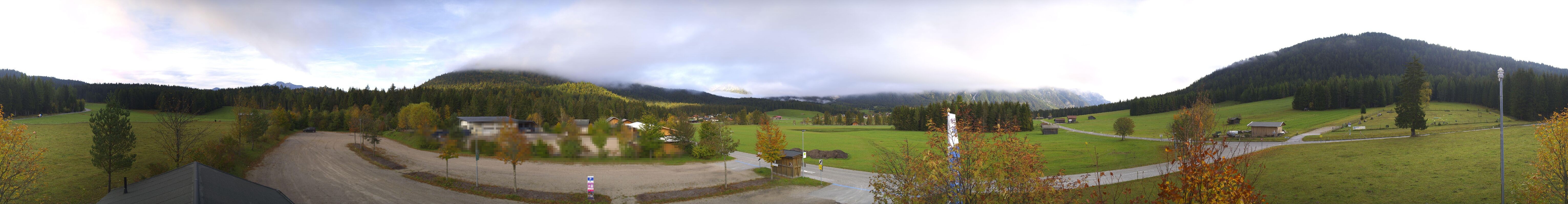 Archiv Foto Webcam Leutasch Moos - Rödlach Parkplatz
