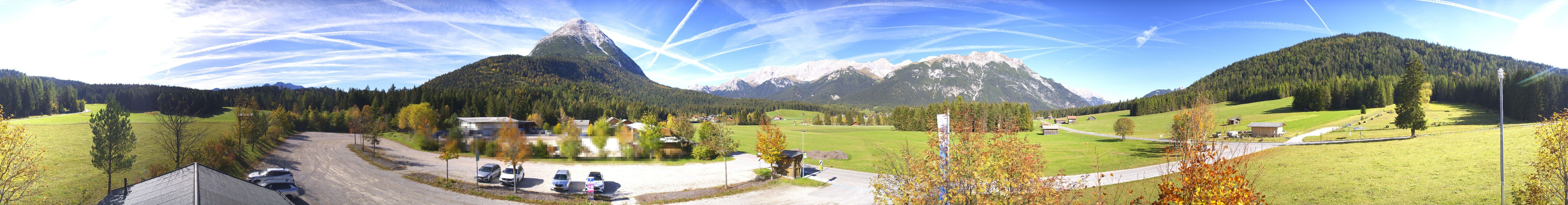 Archiv Foto Webcam Leutasch Moos - Rödlach Parkplatz