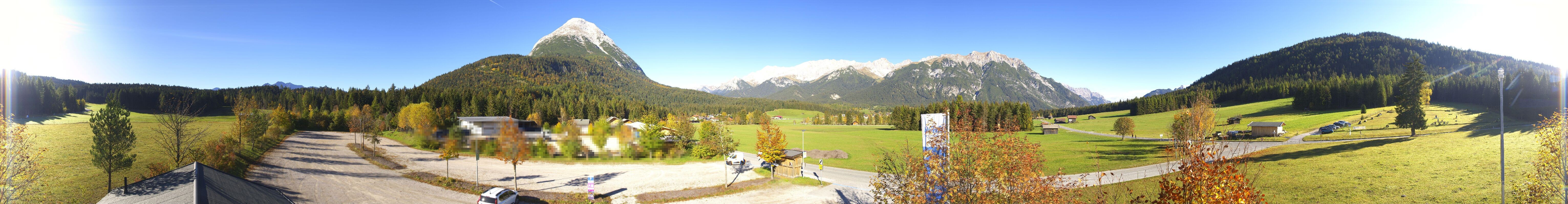 Archiv Foto Webcam Leutasch Moos - Rödlach Parkplatz