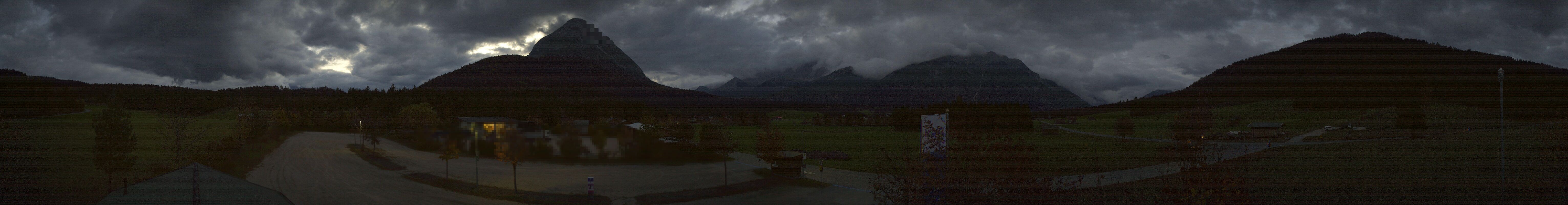 Archiv Foto Webcam Leutasch Moos - Rödlach Parkplatz