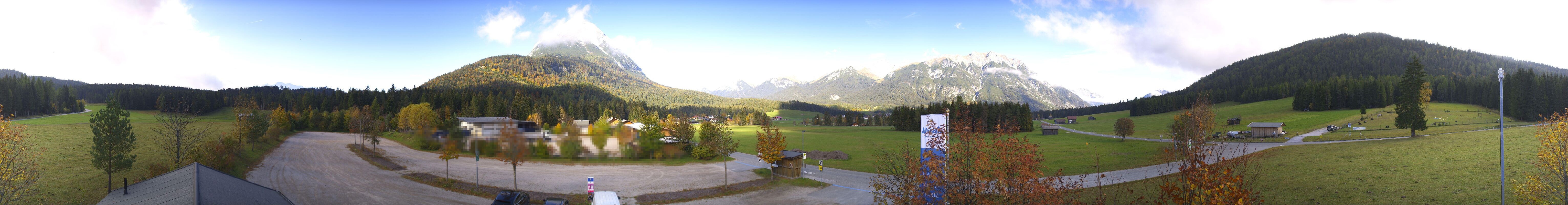 Archiv Foto Webcam Leutasch Moos - Rödlach Parkplatz