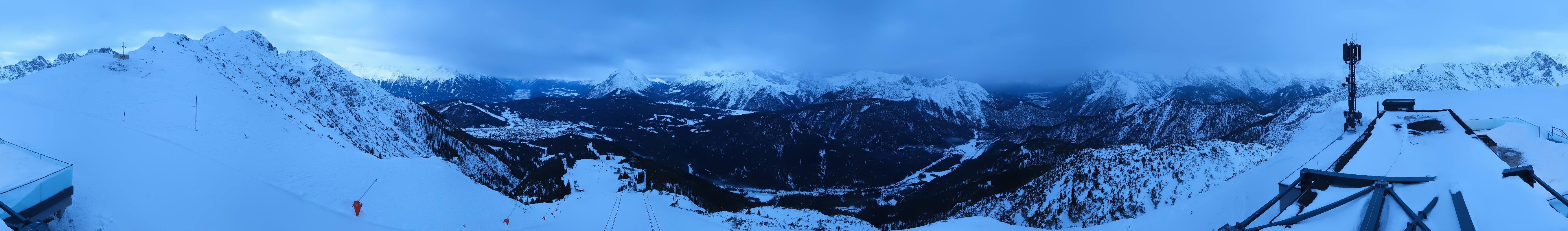 Archiv Foto Webcam Seefeld Rosshütte - Bergstation Seefelder Joch