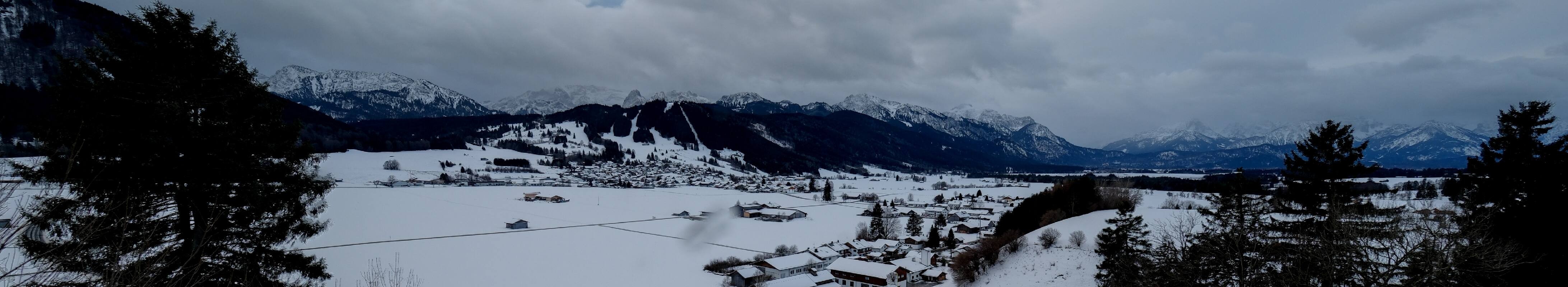 Archiv Foto Webcam Halblech - Blick über Buching