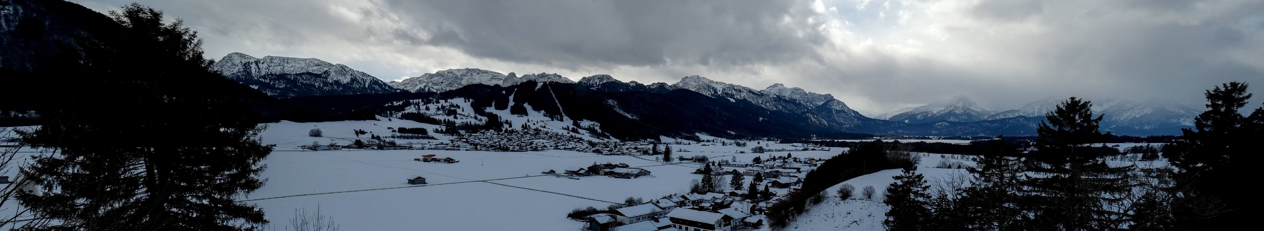 Archiv Foto Webcam Halblech - Blick über Buching
